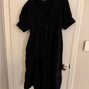 Madewell Black Midi Dress